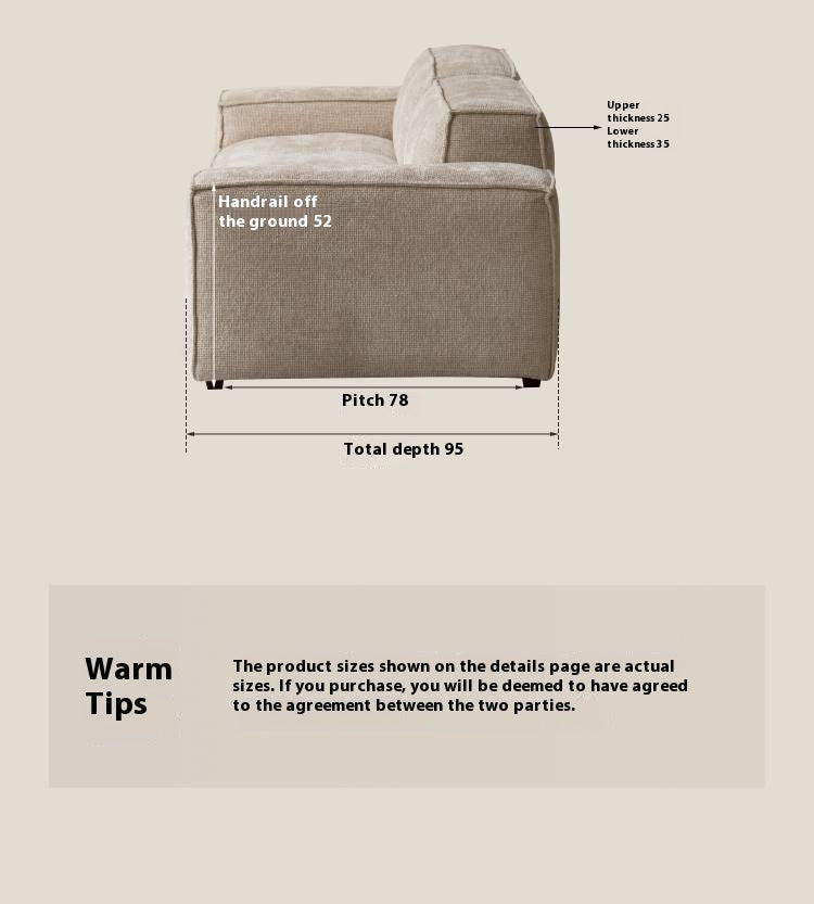 Wabi-Sabi Tofu Block Sofa